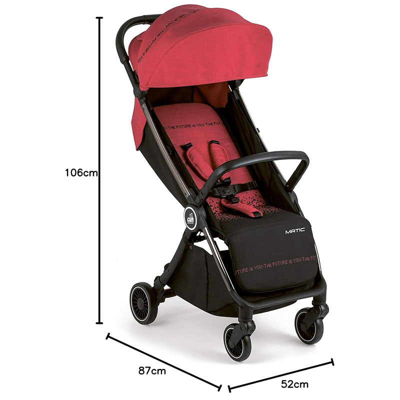Poussette Bébé CAM Matic Pliable CAM827C148 - Rouge - Image 3