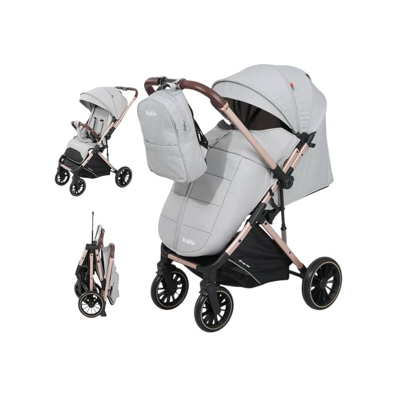 Poussette Valise KIDILO 6530BPRO pour Bébé - Gris - Image 2