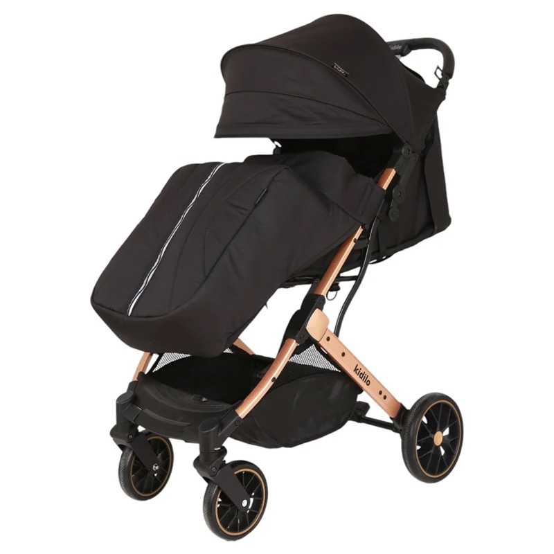 Poussette Valise KIDILO K10FG Avec Cache Pieds - Noir