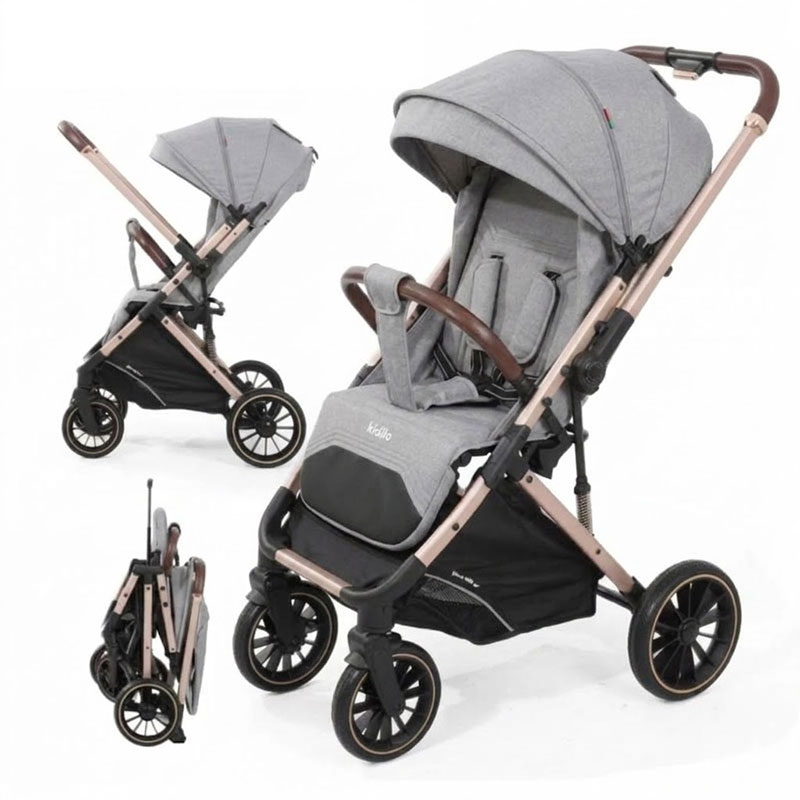 Poussette Valise KIDILO 6530PRO Pliable pour Bébé - Gris - Image 2