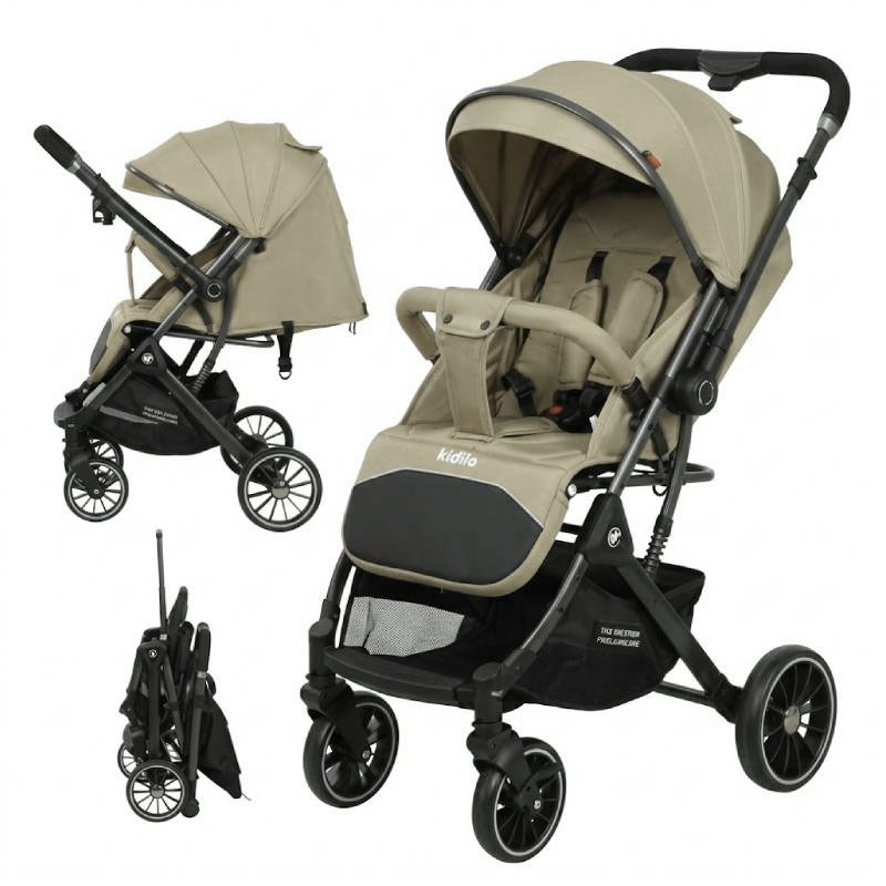Poussette Valise KIDILO 535 Réversible & Pliable - Kaki