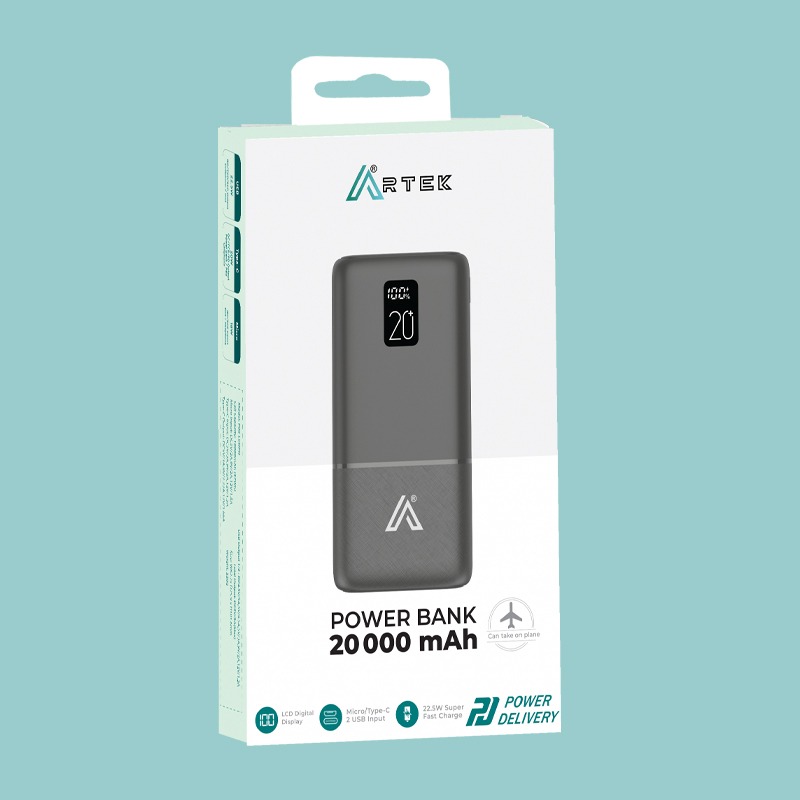 Power Bank ARTEK 20000 mAh - ONYX - Image 2