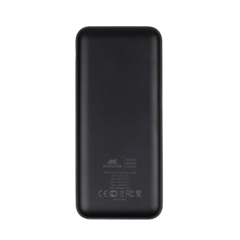 Power Bank RIVAVASE VA2081 20000 mAh - Noir - Image 2