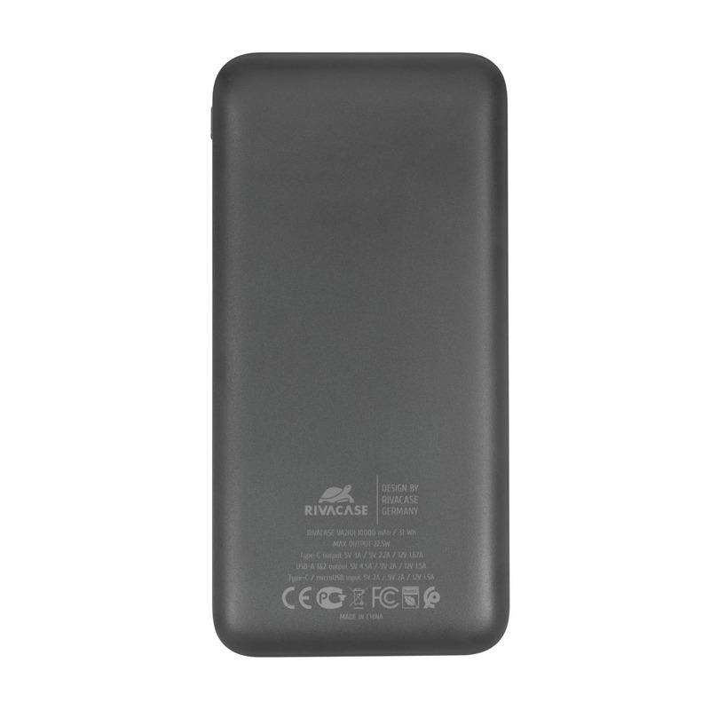 Power Bank RIVAVASE VA2101 22.5W 10000 mAh QC/PD - Noir - Image 2