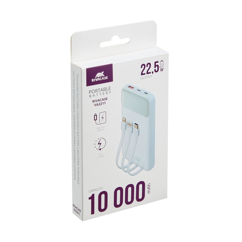 Power Bank RIVAVASE VA2211 10000 mAh - Blanc - Image 10