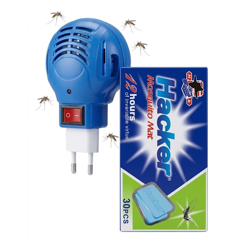 Prise Anti-Insectes E8544 + 30 plaquettes Hacker Super