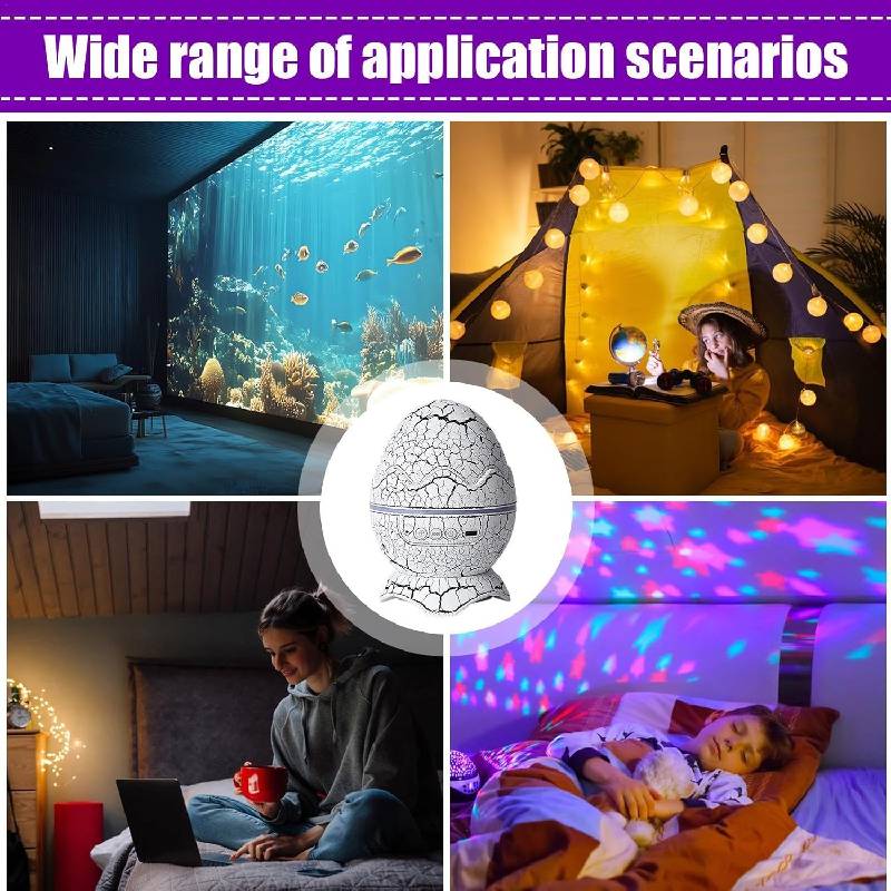 Projecteur d’Étoiles Œuf de Dinosaure LED 2-en-1 avec Bluetooth - Image 3