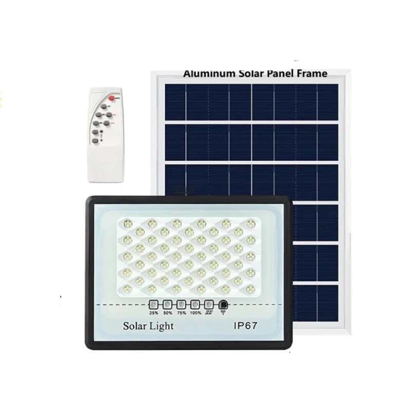 Projecteur LED Solaire 100W Extérieur Avec Télécommande et Détecteur - Image 2