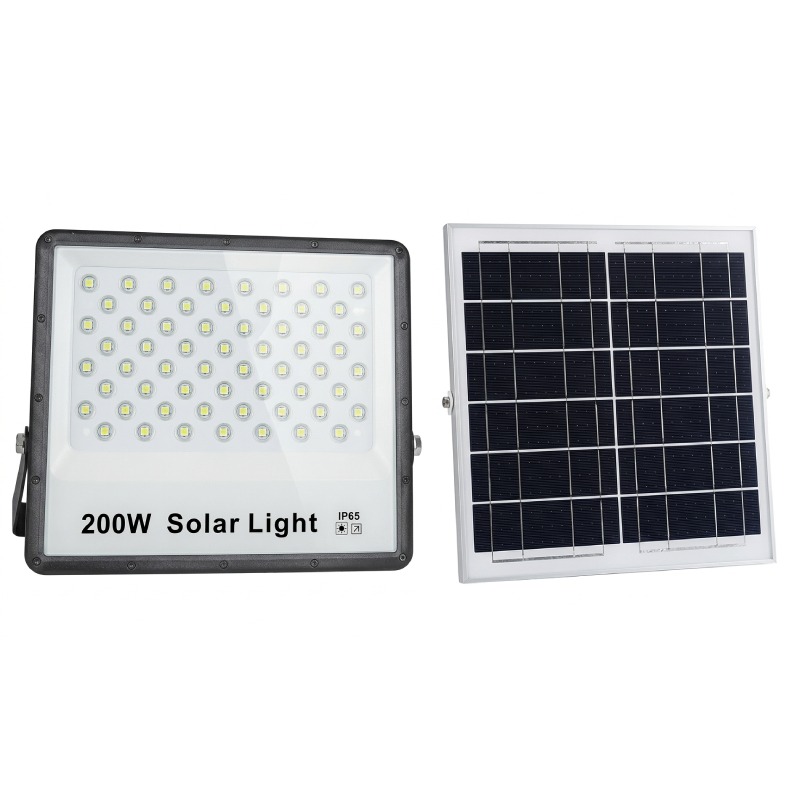 Projecteur LED Solaire 200W Avec Télécommande et Détecteur