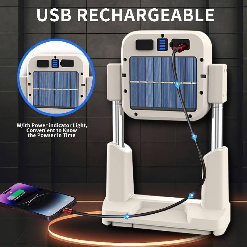 Projecteur LED Solaire Télescopique IP65 3600mAh 10000Lumens - Image 5
