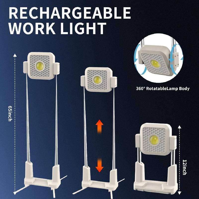 Projecteur LED Solaire Télescopique IP65 3600mAh 10000Lumens - Image 6