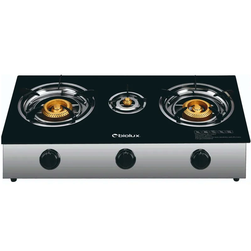 Réchaud à Gaz BIOLUX M-7545C 3 Feux - Gris 
