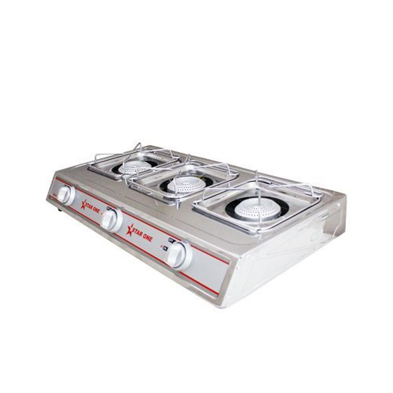 Réchaud à Gaz STARONE OM-K07 3 Feux - Inox - Image 2