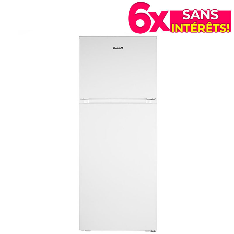 Brandt BDE4310BW - Réfrigérateur 2 portes DeFrost, 400 L, classe A, LED, blanc, Photo boutique MyTek chez MyTek
