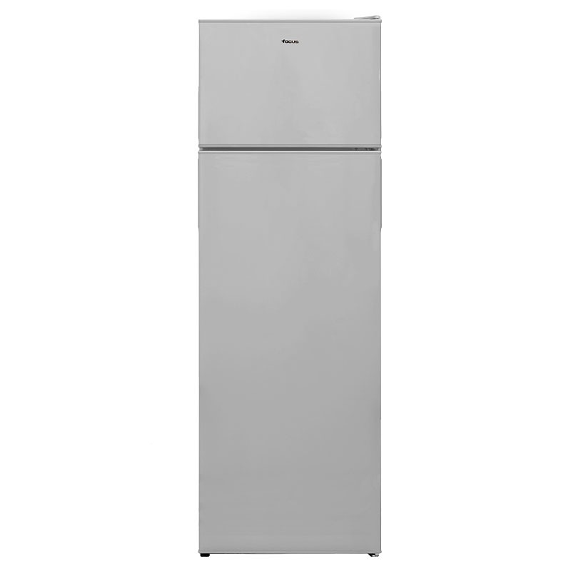 Focus F 5530S - Réfrigérateur double portes pose libre 55 cm, 243 L, Less Frost, congélateur supérieur, silver, Photo boutique MyTek chez MyTek