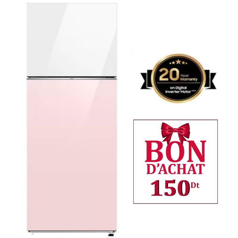 Réfrigérateur Samsung RT47CB66448CEL 460Litres NoFrost Blanc & Rose, Photo boutique MyTek chez MyTek