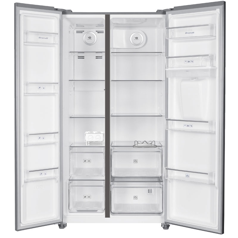 Réfrigérateur Side By Side BRANDT BFA701YDX 620 Litres NoFrost + Friteuse Sans Huile - Image 2