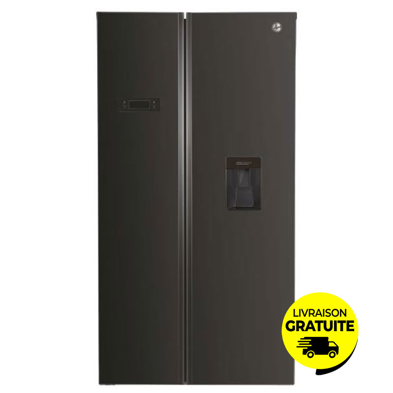 Réfrigérateur Side By Side HOOVER HHSBSO-617BWD 529L NoFrost - Noir