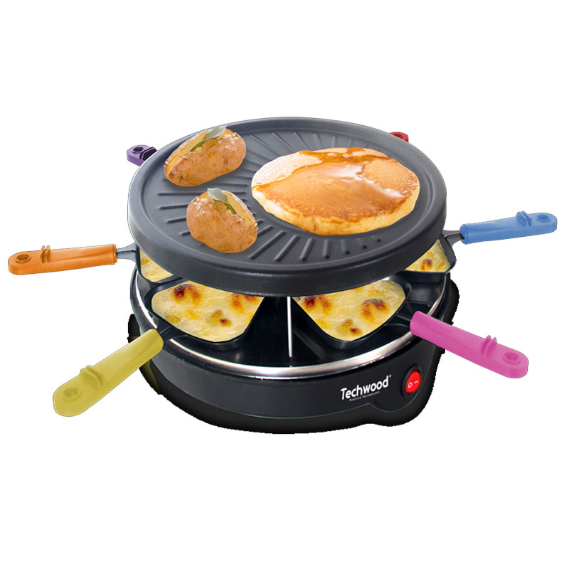 Raclette Grill Et Mini Crêperie TECHWOOD TRA-64 800W - Noir