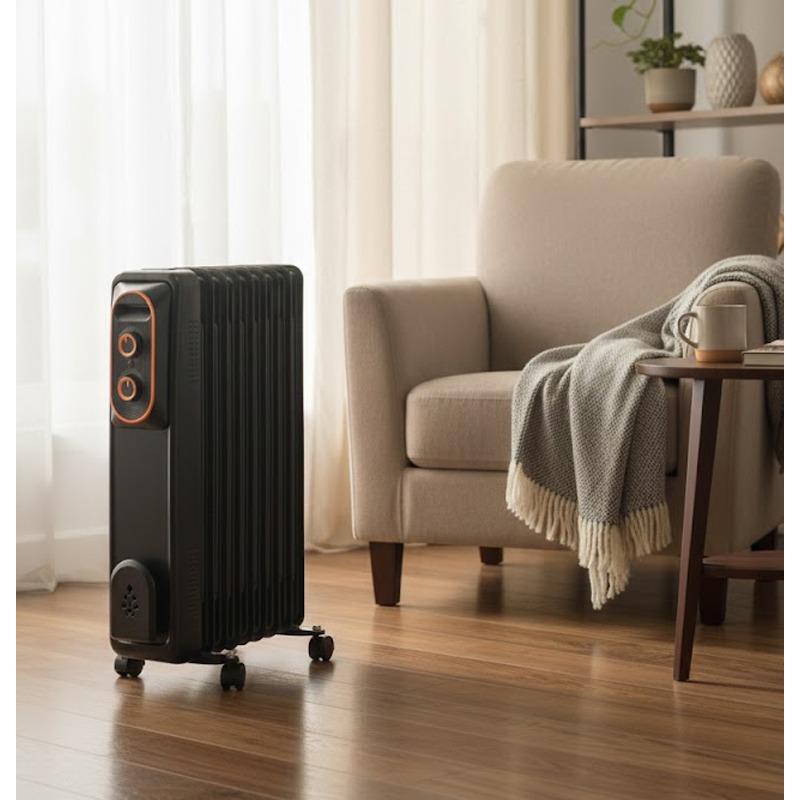 Radiateur Bain d'Huile BIOLUX RB2505N 11 Éléments 2500W - Noir - Image 2