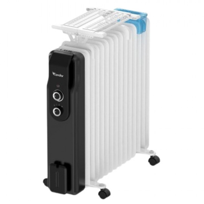 Radiateur Bain d'Huile CONDOR CBH-1326C2NB 13Éléments 2600W - Blanc&Noir, Photo boutique MyTek chez MyTek