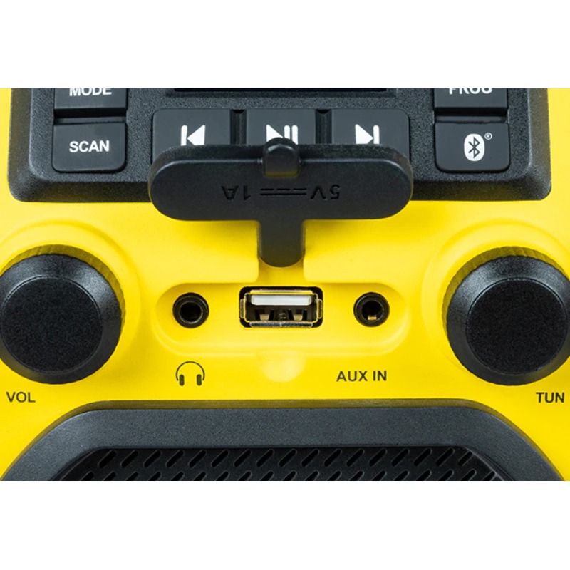 Radio et Enceinte Sans fil THOMSON WKR50BT De Chantier - Noir et Jaune - Image 4
