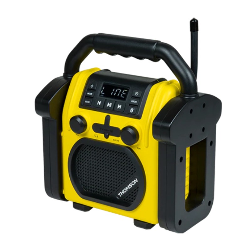 Radio et Enceinte Sans fil THOMSON WKR50BT De Chantier - Noir et Jaune - Image 2