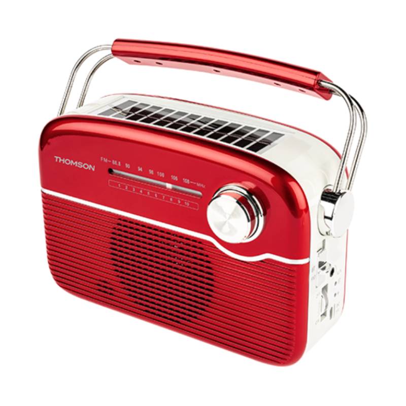 Radio Portable Sans Fil THOMSON Solaire RTS450BT - Rouge - Image 2