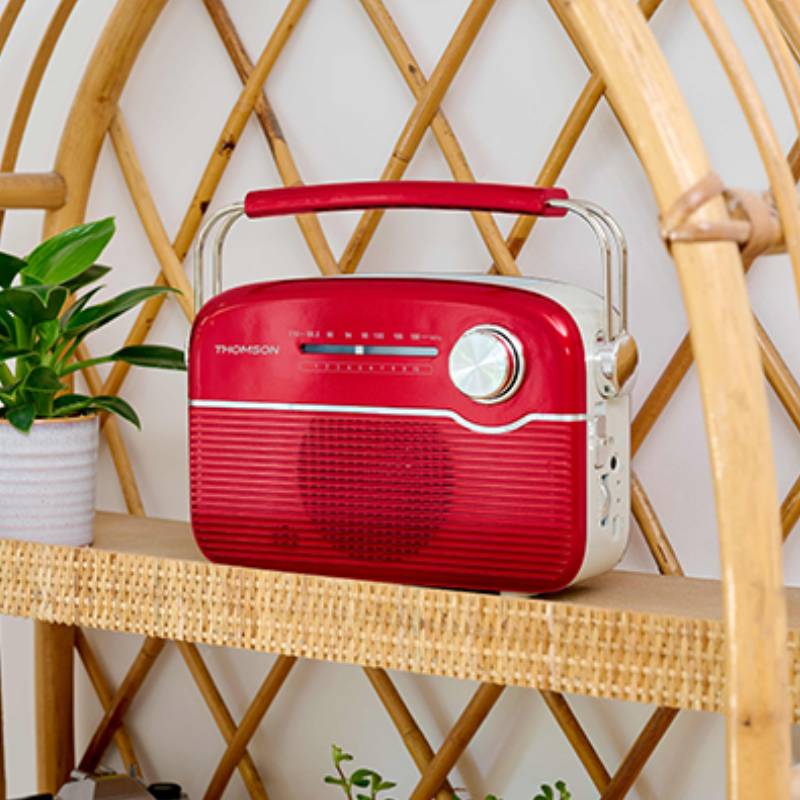 Radio Portable Sans Fil THOMSON Solaire RTS450BT - Rouge - Image 4