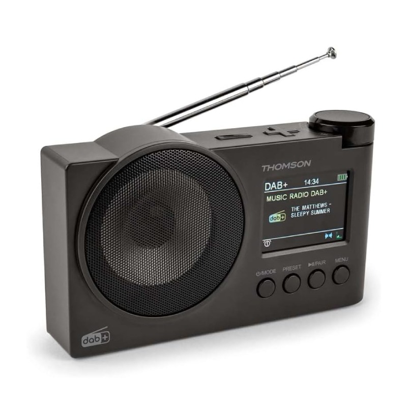 Radio-Réveil FM Bluetooth THOMSON RT400DABBTBK - Noir    
