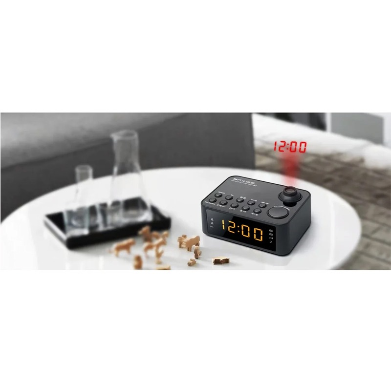 Radio-réveil Muse M-178 P Double Alarme – Noir - Image 2