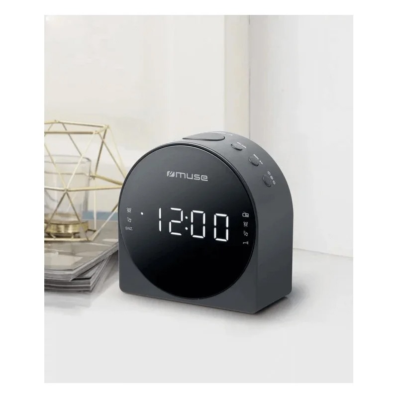 Radio-réveil Muse M-185 CR Double Alarme – Noir - Image 2