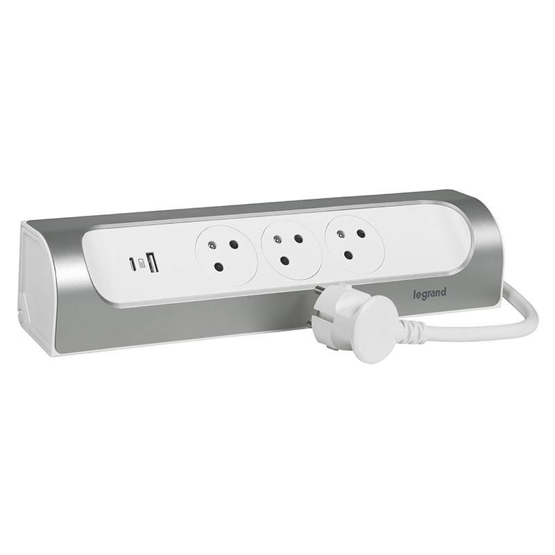 Rallonge Multiprises D'angle LEGRAND 3 Prises 2P+T Avec Cordon