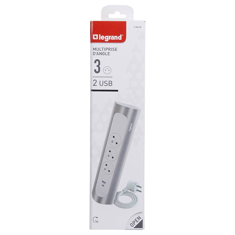 Rallonge Multiprises D'angle LEGRAND 3 Prises 2P+T Avec Cordon - Image 3