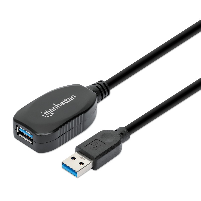 Rallonge USB MANHATTAN Mâle Vers Femelle USB 3.0 SUPERSPEED 5M - Noir - Image 2