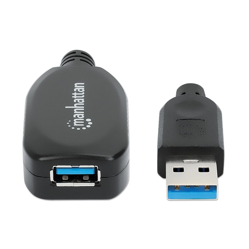 Rallonge USB MANHATTAN Mâle Vers Femelle USB 3.0 SUPERSPEED 5M - Noir - Image 3