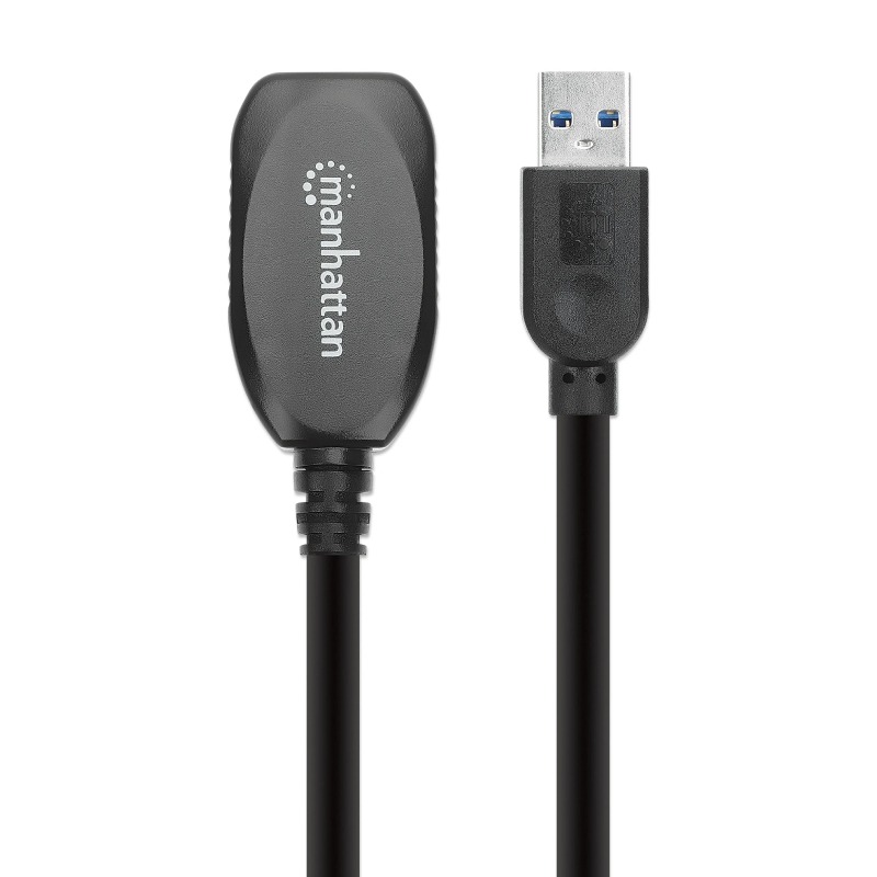 Rallonge USB MANHATTAN Mâle Vers Femelle USB 3.0 SUPERSPEED 5M - Noir - Image 4