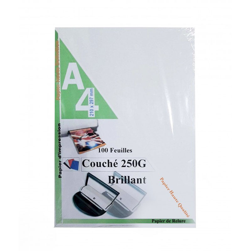 Rame page de garde A4 bristol 250G 100 Feuilles, Photo boutique MyTek chez MyTek