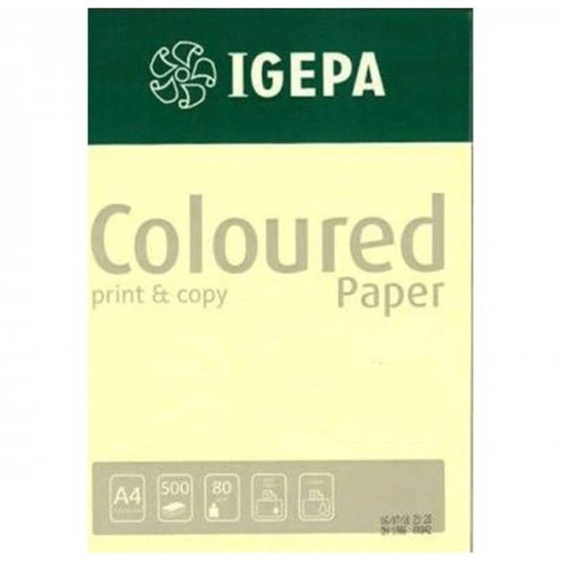 Rame Papier IGEPA 500 Feuilles A4 80 75 g/m² Couleur Jaune Pastel