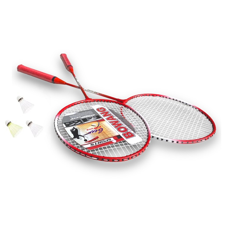 Raquette Pour Enfant En Bois + 3 balles - Rouge