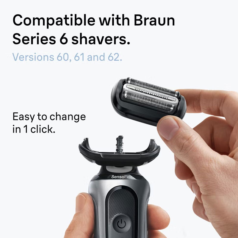 Rasoir Électrique BRAUN Série 6 62-S1000s - Silver - Image 2