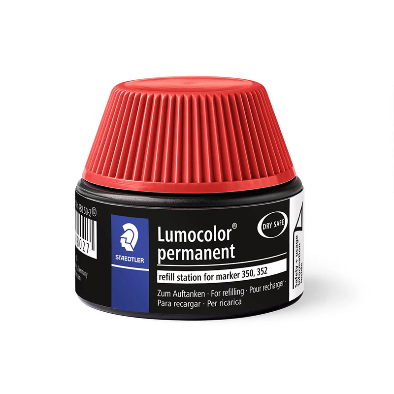Recharge marqueurs STAEDTLER pour marqueurs permanent Lumocolor 350 et 352 - Rouge 