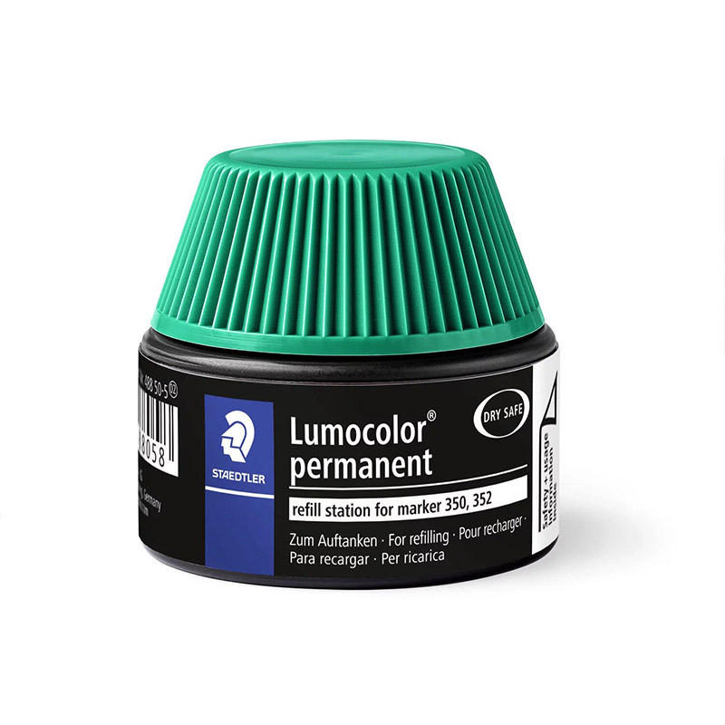 Recharge marqueurs STAEDTLER pour marqueurs permanent Lumocolor 350 et 352 - Vert 