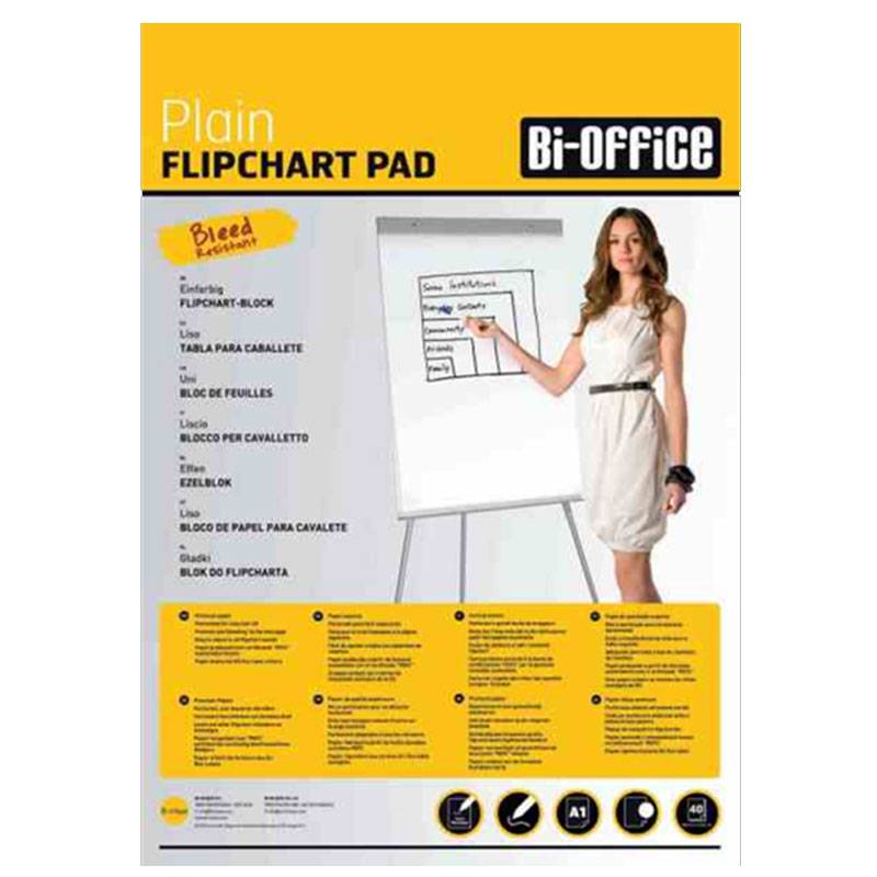 Recharge Papier BI-OFFICE Flipchart Pour Tableau 40 Feuilles 55g/m²