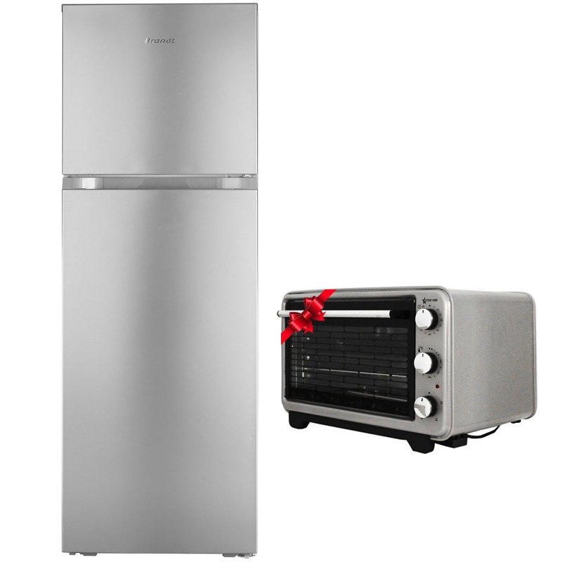 Brandt BDE4310BX - Réfrigérateur 2 portes DeFrost, 400 L, classe A+++, LED, Inox, Photo boutique MyTek chez MyTek