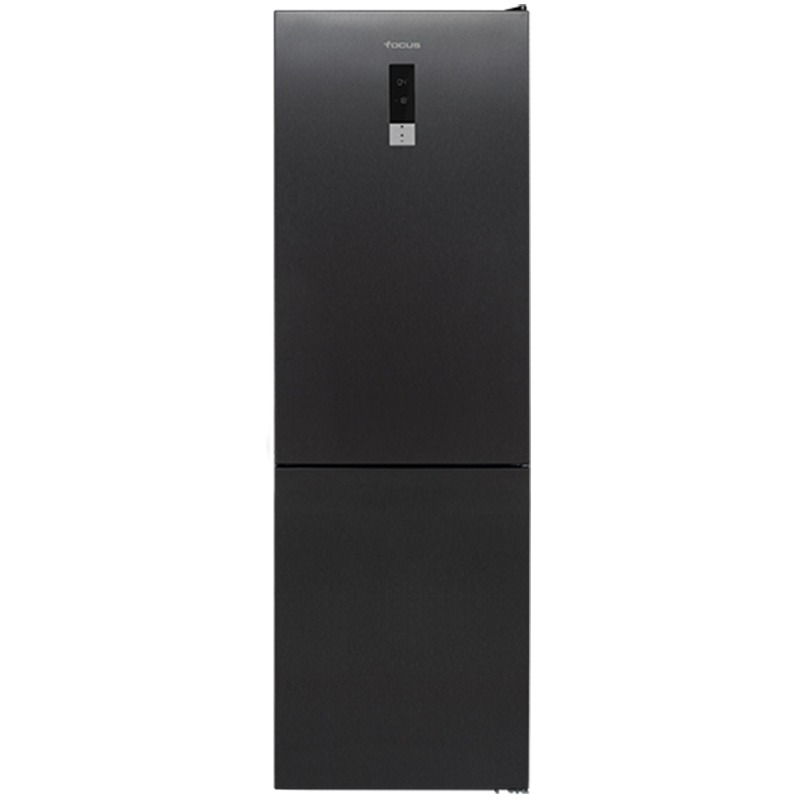 Focus SMART 3760 - Réfrigérateur combiné pose libre 60 cm, 341 L, No Frost, congélateur inférieur, afficheur électronique, dark Inox, Photo boutique MyTek chez MyTek