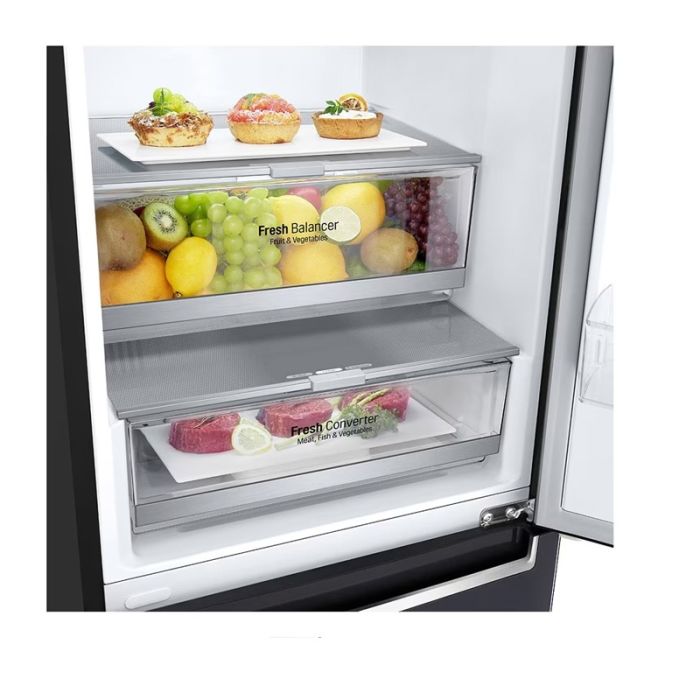 Réfrigérateur Combiné LG GR-B459NQFM 374L NoFrost - Noir Mat - Image 5