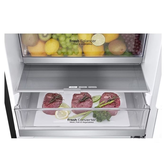 Réfrigérateur Combiné LG GR-B459NQFM 374L NoFrost - Noir Mat - Image 6