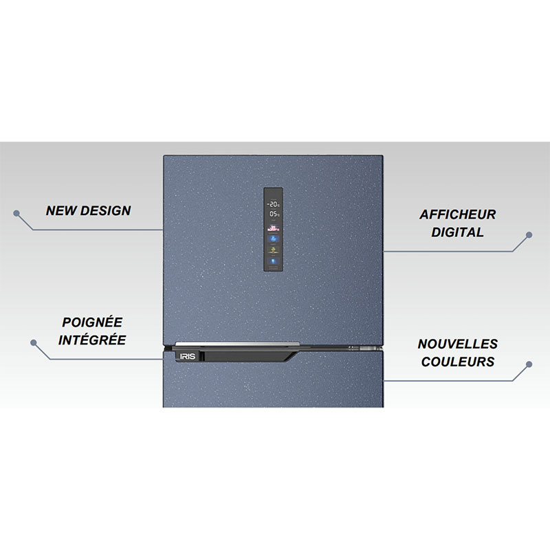 Réfrigérateur IRIS IR-DD400 400 Litres DeFrost - Silver - Image 2