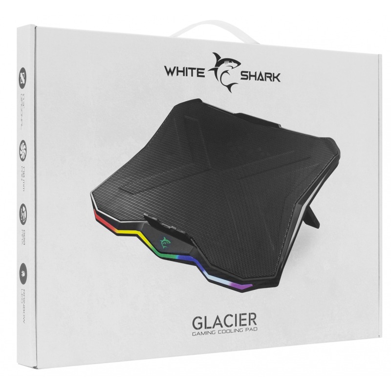 Refroidisseur Gamer WHITE SHARK Glacier Pour Pc Portable 17.3'' - Noir - Image 7